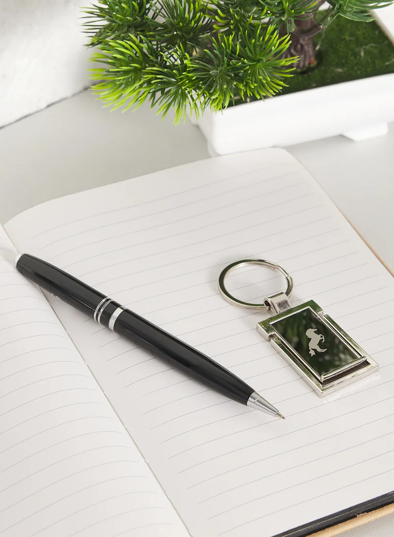 Robert Wood  Genuine Leather Card Holder & Key Ring & Pen Gift Set for Men | Best Price UAE